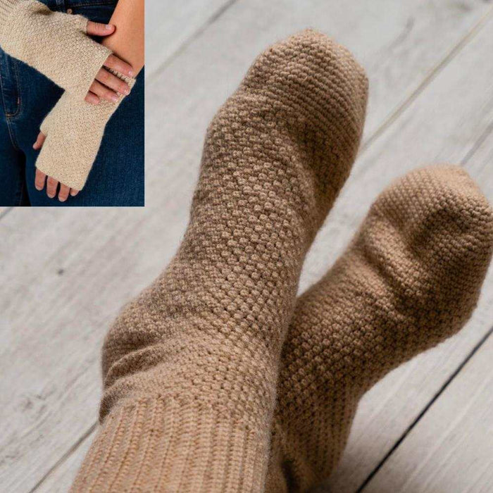 Crochet Socks & Handwarmers Pattern (AP2808)-Needlecraft Patterns-Alpaca Yarns-Printed Pattern – Posted-Wild & Woolly Yarns