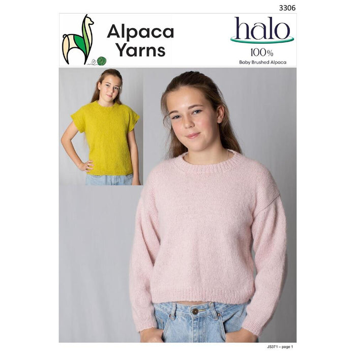 Crop Sweater or Top Knitting Pattern (AP3306)-Needlecraft Patterns-Alpaca Yarns-Printed Pattern – Posted-Wild & Woolly Yarns