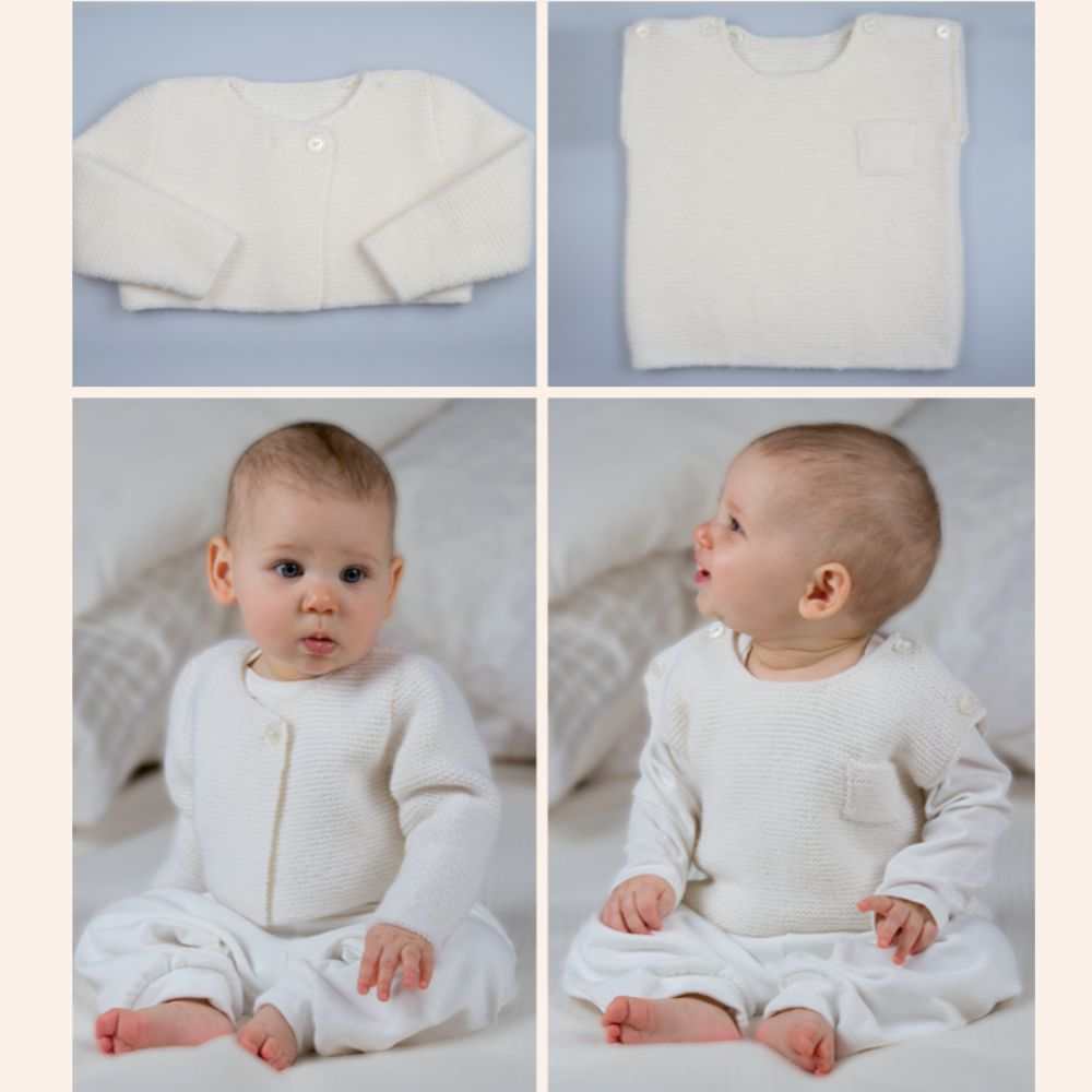 Cropped Jacket & Pocket Pullover Knitting Pattern (CRU105)-Needlecraft Patterns-Crucci-Printed Pattern – Posted-Wild & Woolly Yarns