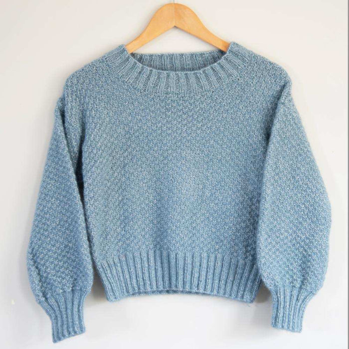 Cropped Sweater Knitting Pattern (N1747)-Needlecraft Patterns-Wentworth Distributors-Printed Pattern – Posted-Wild & Woolly Yarns
