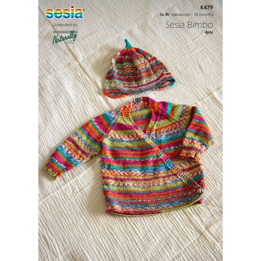 Crossover Cardigan & Hat Knitting Pattern (K479)-Needlecraft Patterns-Wentworth Distributors-Printed Pattern – Posted-Wild & Woolly Yarns