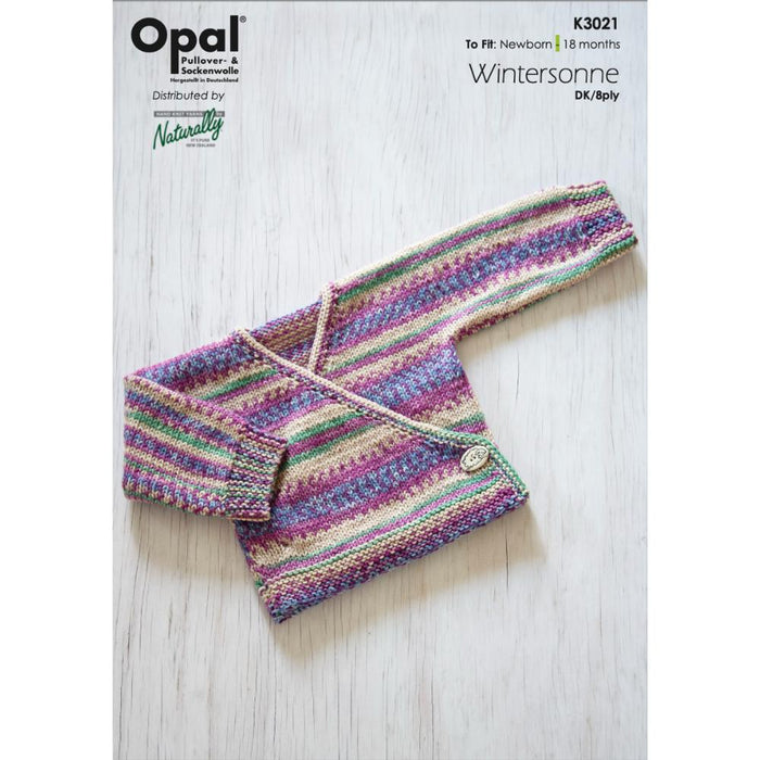 Crossover Jacket Knitting Pattern (K3021)-Needlecraft Patterns-Wentworth Distributors-Printed-Wild &amp; Woolly Yarns