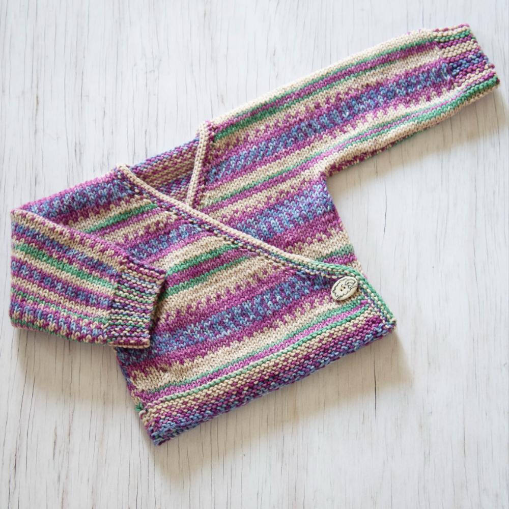 Crossover Jacket Knitting Pattern (K3021)-Needlecraft Patterns-Wentworth Distributors-Printed-Wild &amp; Woolly Yarns