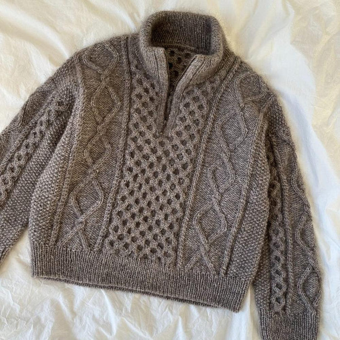Dagmar Zipper Sweater Knitting Pattern - PetiteKnit-Needlecraft Patterns-PetiteKnit-Wild & Woolly Yarns