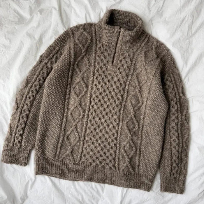 Dagmar Zipper Sweater Man Knitting Pattern - PetiteKnit-Needlecraft Patterns-PetiteKnit-Wild & Woolly Yarns
