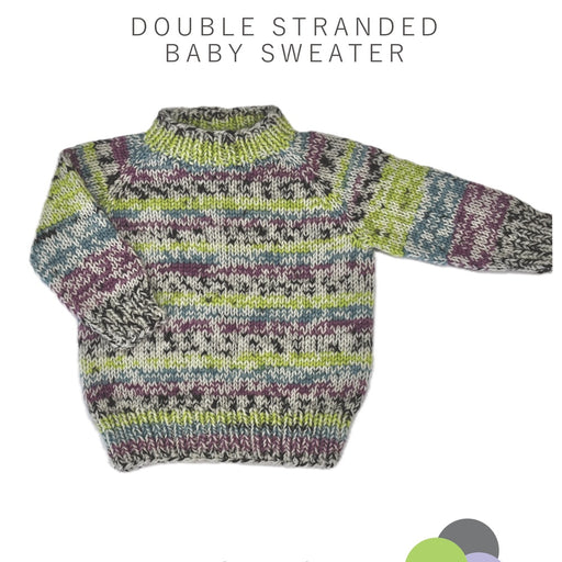 Double Stranded Baby Sweater Knitting Pattern (CRU2323)-Needlecraft Patterns-Crucci-Printed-Wild & Woolly Yarns