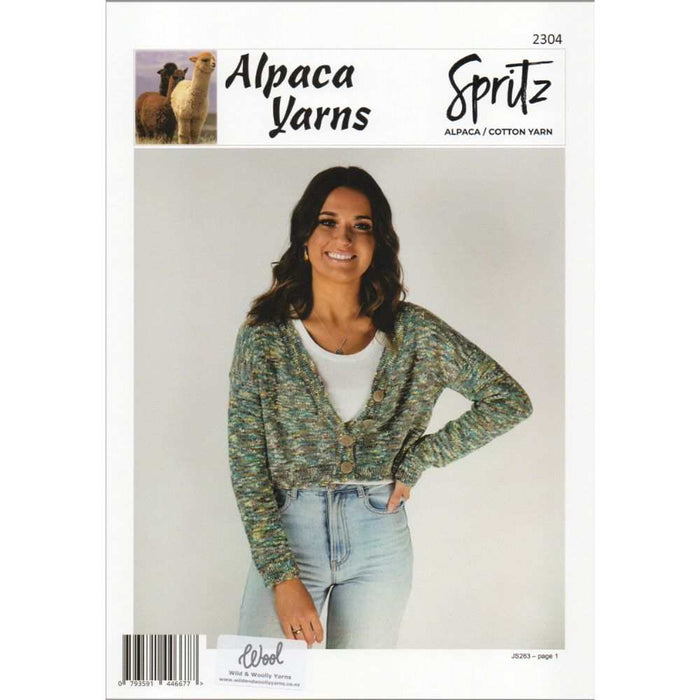 Easy Cardigan Knitting Pattern (AP2304)-Needlecraft Patterns-Alpaca Yarns-Printed Pattern – Posted-Wild & Woolly Yarns