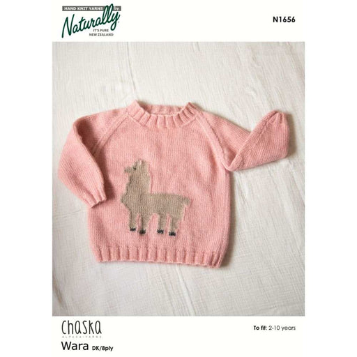 Easy Fit Raglan Llama Jumper Knitting Pattern (N1656)-Needlecraft Patterns-Wentworth Distributors-Printed-Wild & Woolly Yarns