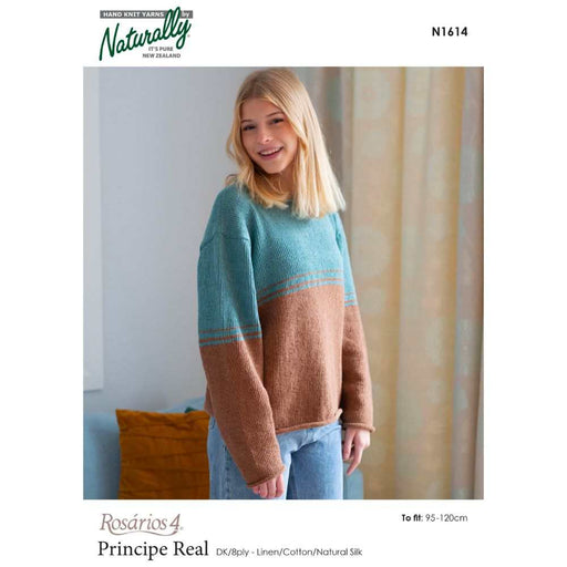 Easy Summer Sweater Knitting Pattern (N1614)-Needlecraft Patterns-Wentworth Distributors-Printed-Wild & Woolly Yarns