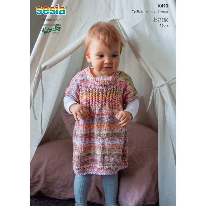 Easy Tunic Knitting Pattern (K493)-Needlecraft Patterns-Wentworth Distributors-Printed-Wild & Woolly Yarns
