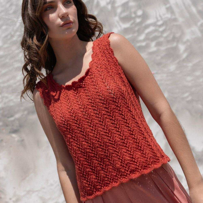 Eloisa Tank Top Pattern-Needlecraft Patterns-Wentworth Distributors-Printed Pattern – Posted-Wild & Woolly Yarns