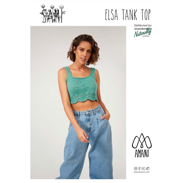 Elsa Tank Top Knitting Pattern-Needlecraft Patterns-Wentworth Distributors-Printed-Wild & Woolly Yarns
