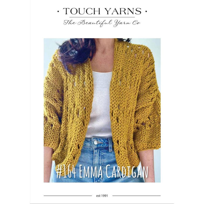Emma Cardigan Knitting Pattern (164)-Needlecraft Patterns-Touch Yarns-Wild & Woolly Yarns