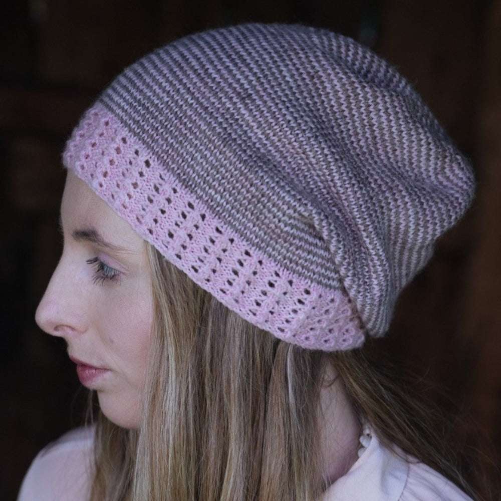 Esme Slouchy Hat Knitting Pattern - 4Ply (HC14)-Needlecraft Patterns-Lisa F Design-Wild & Woolly Yarns