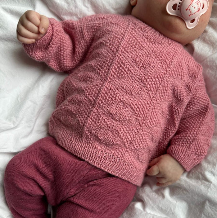 Esther Sweater Baby Knitting Pattern - PetiteKnit-Needlecraft Patterns-PetiteKnit-Wild &amp; Woolly Yarns