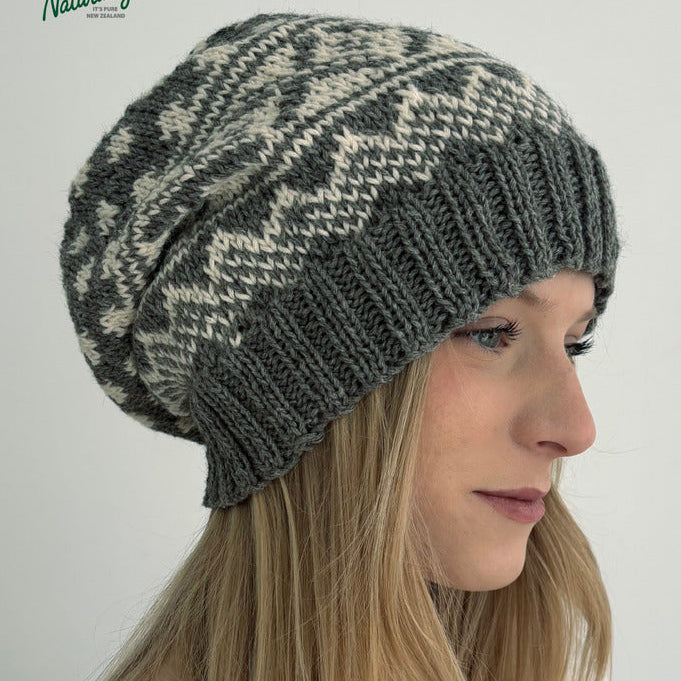 Fair Isle Beanie Knitting Pattern (N1808)-Needlecraft Patterns-Wentworth Distributors-Printed Pattern – Posted-Wild & Woolly Yarns