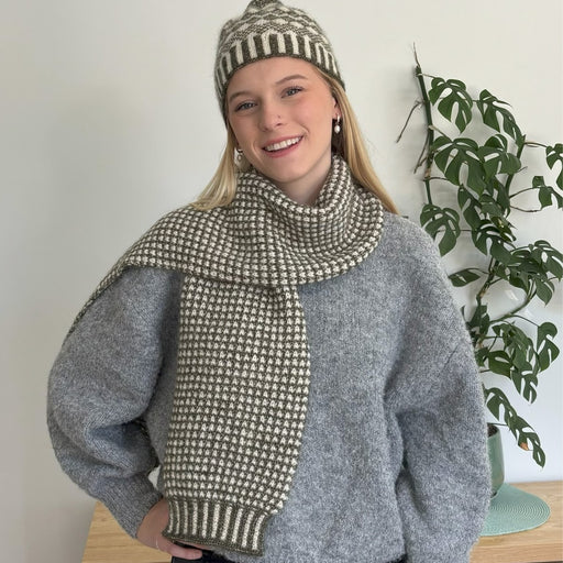 Fair Isle Beanie &amp; Scarf Set Knitting Pattern (N1789)-Needlecraft Patterns-Wentworth Distributors-Printed-Wild & Woolly Yarns