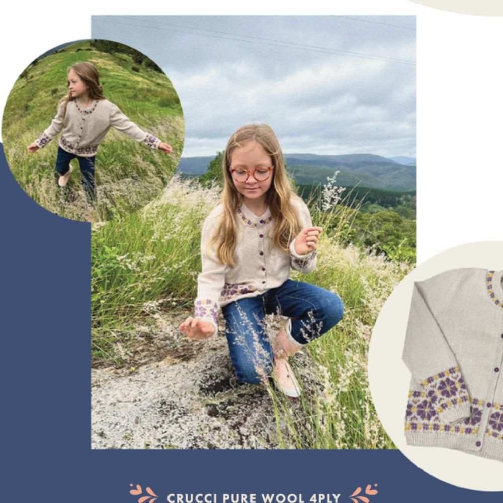 Fairisle Cardigan Knitting Pattern (CRU2120)-Needlecraft Patterns-Crucci-Printed Pattern – Posted-Wild & Woolly Yarns
