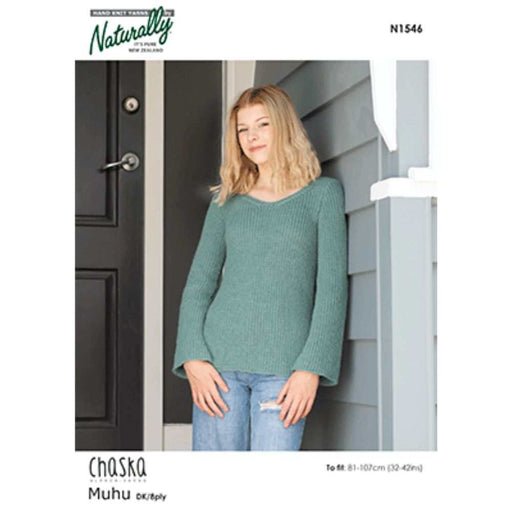 Fitting Side Slit Sweater Knitting Pattern (N1546)-Needlecraft Patterns-Wentworth Distributors-Printed Pattern – Posted-Wild & Woolly Yarns