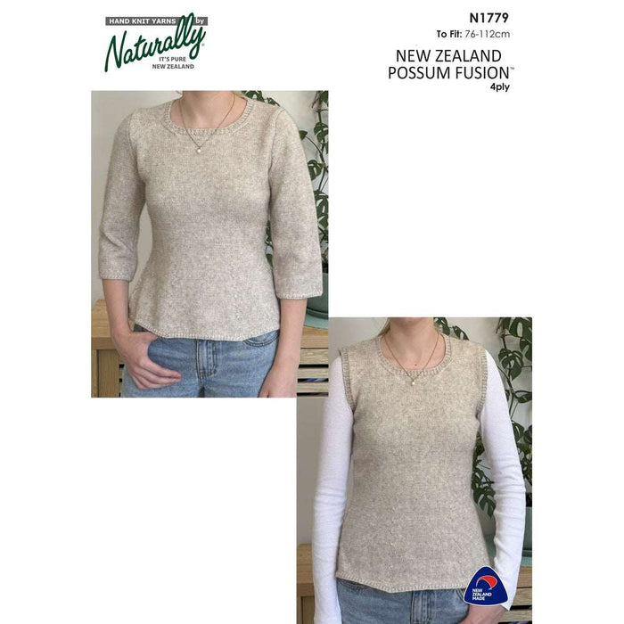 Flared Sweater & Slipover Knitting Pattern (N1779)-Needlecraft Patterns-Wentworth Distributors-Printed Pattern – Posted-Wild & Woolly Yarns