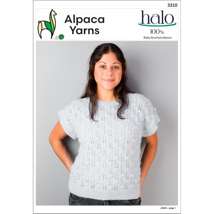 Floral Vest Knitting Pattern (AP3310)-Needlecraft Patterns-Alpaca Yarns-Printed-Wild & Woolly Yarns
