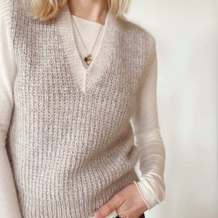 Friday Slipover V-Neck Knitting Pattern - PetiteKnit-Pattern-Wild and Woolly Yarns