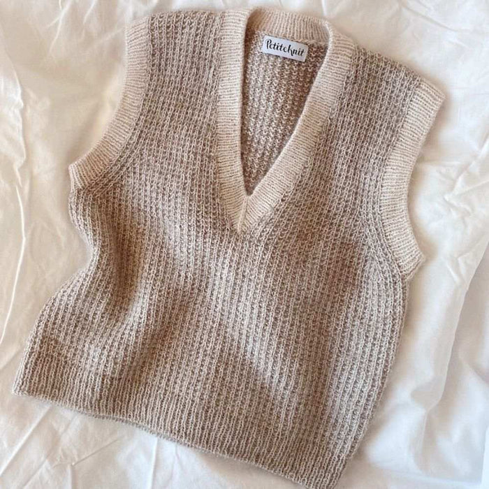 Friday Slipover V-Neck Knitting Pattern - PetiteKnit-Needlecraft Patterns-PetiteKnit-Wild & Woolly Yarns