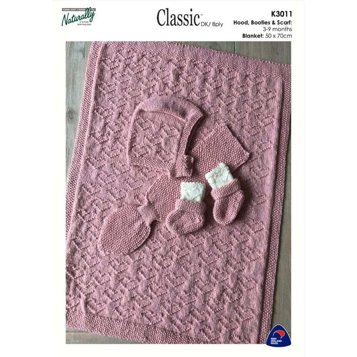 Gansey Love Pram Accessories Knitting Pattern (K3011)-Needlecraft Patterns-Wentworth Distributors-Printed-Wild & Woolly Yarns