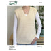 Gansey V-Neck Vest Knitting Pattern (N1790)-Needlecraft Patterns-Wentworth Distributors-Printed-Wild & Woolly Yarns