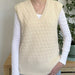 Gansey V-Neck Vest Knitting Pattern (N1790)-Needlecraft Patterns-Wentworth Distributors-Printed-Wild & Woolly Yarns