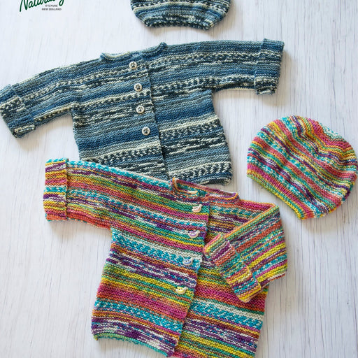 Garter Stitch Jacket & Hat Knitting Pattern (K3083)-Needlecraft Patterns-Wentworth Distributors-Printed-Wild & Woolly Yarns