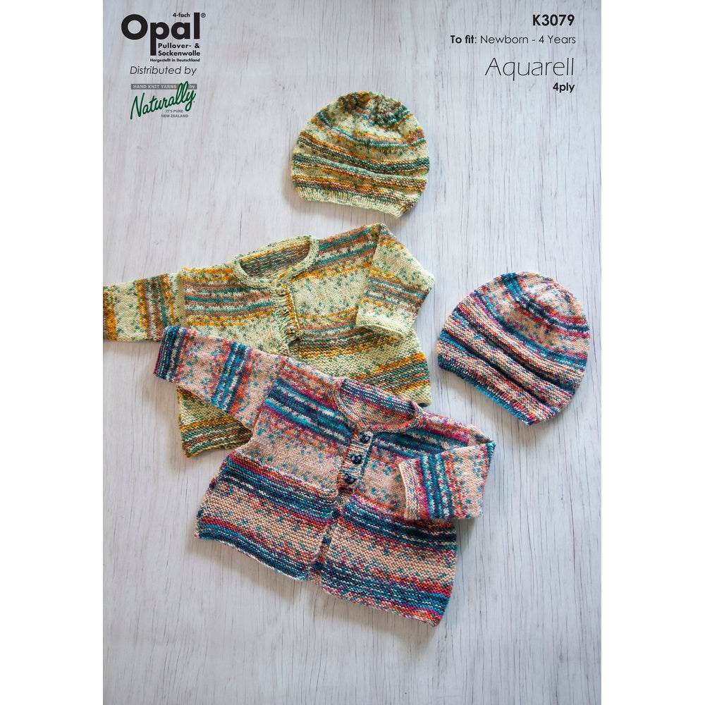 Garter Stitch & Stocking Stitch Jacket & Hat Knitting Patten (K3079)
