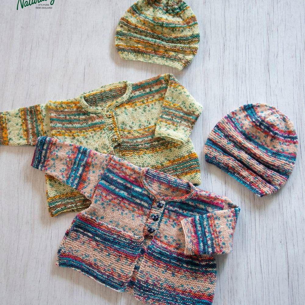 Garter Stitch & Stocking Stitch Jacket & Hat Knitting Patten (K3079)