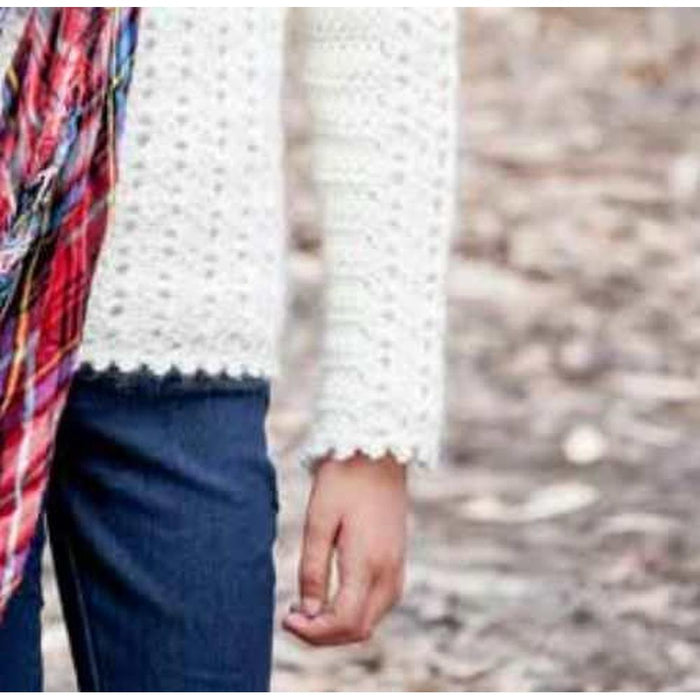 Girl's Pullover Crochet Pattern (AE - 10004)-Needlecraft Patterns-African Expressions-Wild & Woolly Yarns