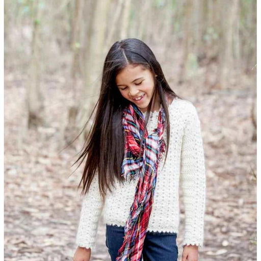 Girl's Pullover Crochet Pattern (AE - 10004)-Needlecraft Patterns-African Expressions-Wild & Woolly Yarns