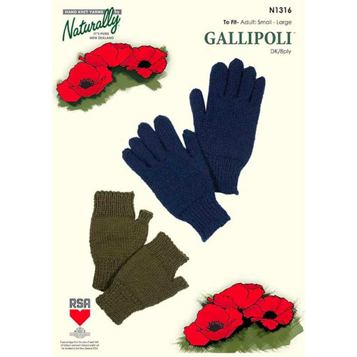 Gloves & Fingerless Gloves Knitting Pattern (N1316)**-Needlecraft Patterns-Wentworth Distributors-Printed-Wild & Woolly Yarns