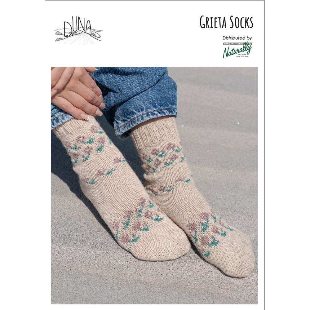 Grieta Socks Knitting Pattern-Needlecraft Patterns-Wentworth Distributors-Printed Pattern – Posted-Wild & Woolly Yarns