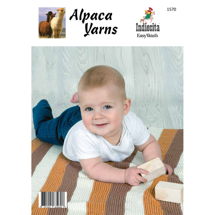 Halen Baby Blanket Knitting Pattern (AP1570)-Needlecraft Patterns-Alpaca Yarns-Printed-Wild & Woolly Yarns