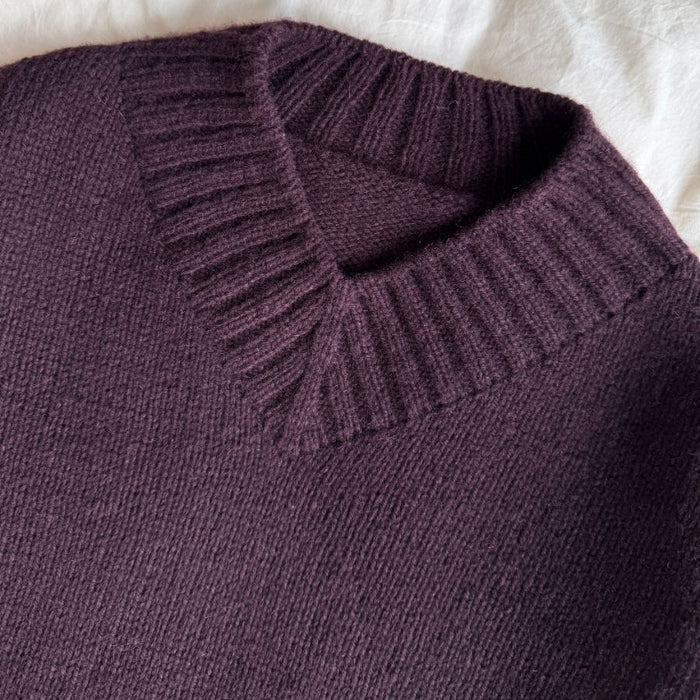 Hannah Sweater V-Neck Knitting Pattern - PetiteKnit-Needlecraft Patterns-PetiteKnit-Wild & Woolly Yarns