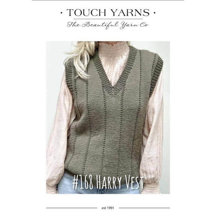 Harry Vest Knitting Pattern (168)-Needlecraft Patterns-Touch Yarns-Wild & Woolly Yarns