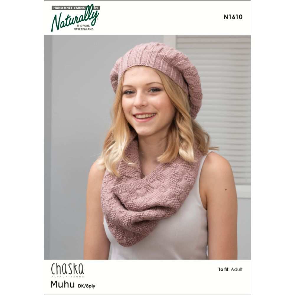 Hat & Cowl Knitting Pattern (N1610)-Needlecraft Patterns-Wentworth Distributors-Printed Pattern – Posted-Wild & Woolly Yarns