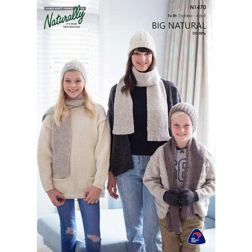 Hat, Scarf & Gloves Knitting Pattern (N1470)-Needlecraft Patterns-Wentworth Distributors-Printed Pattern – Posted-Wild & Woolly Yarns