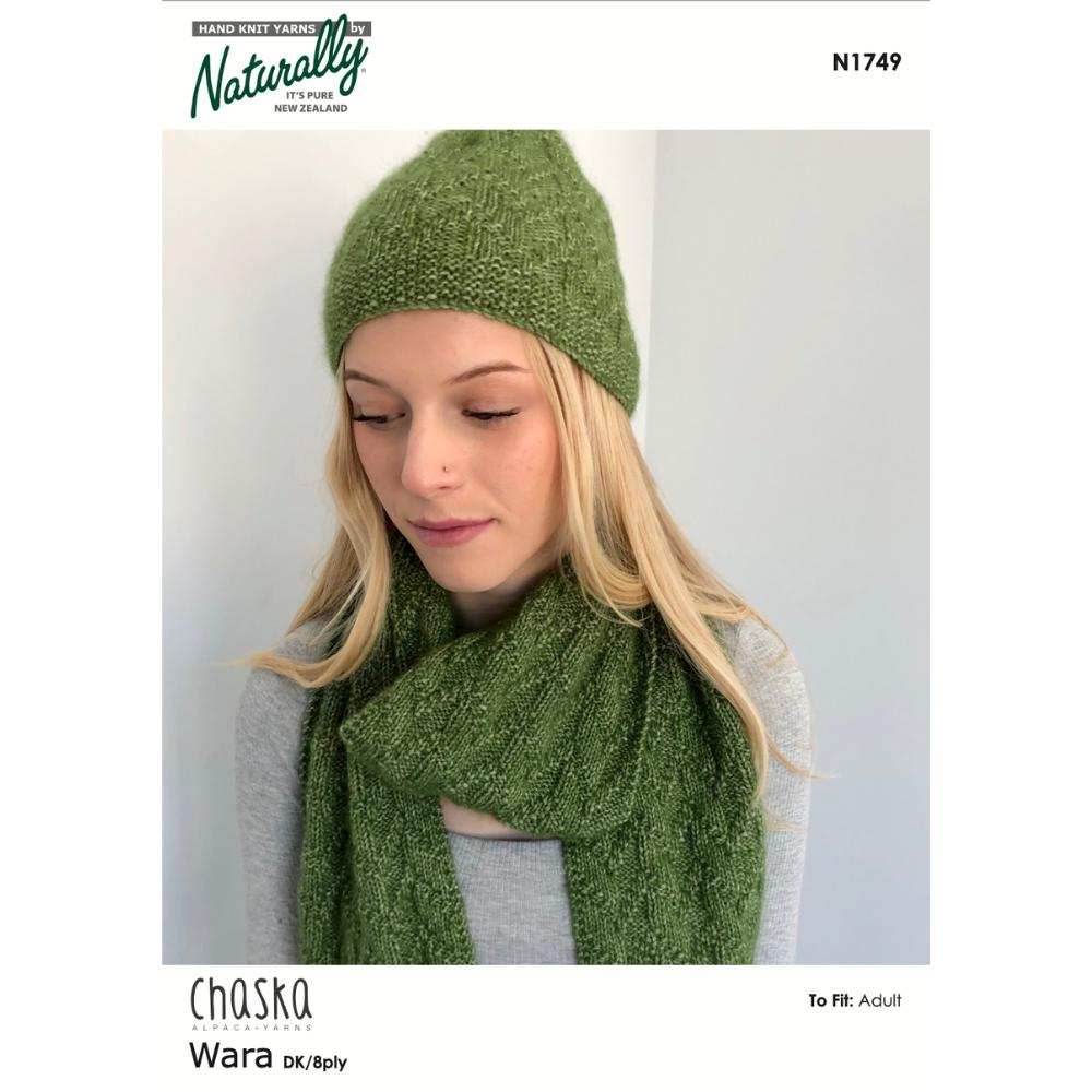 Hat & Scarf Set Knitting Pattern (N1749)-Needlecraft Patterns-Wentworth Distributors-Printed Pattern – Posted-Wild & Woolly Yarns