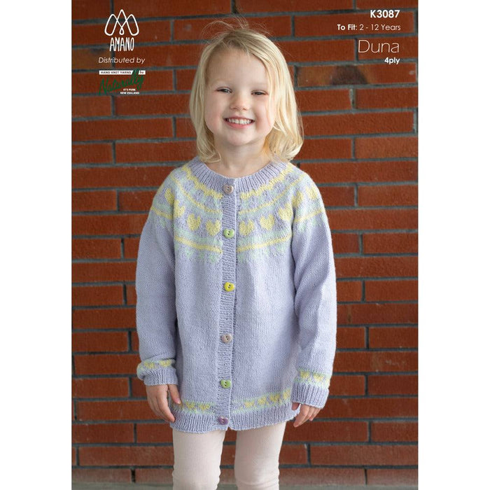 Hearts Cardigan Knitting Pattern (K3087)-Needlecraft Patterns-Wentworth Distributors-Printed Pattern – Posted-Wild & Woolly Yarns
