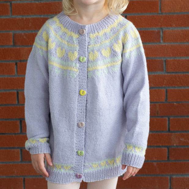 Hearts Cardigan Knitting Pattern (K3087)-Needlecraft Patterns-Wentworth Distributors-Printed Pattern – Posted-Wild & Woolly Yarns