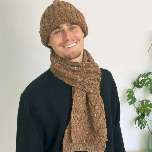 His Beanie & Chevron Rib Scarf Knitting Pattern (N1787)-Needlecraft Patterns-Wentworth Distributors-Printed Pattern – Posted-Wild & Woolly Yarns