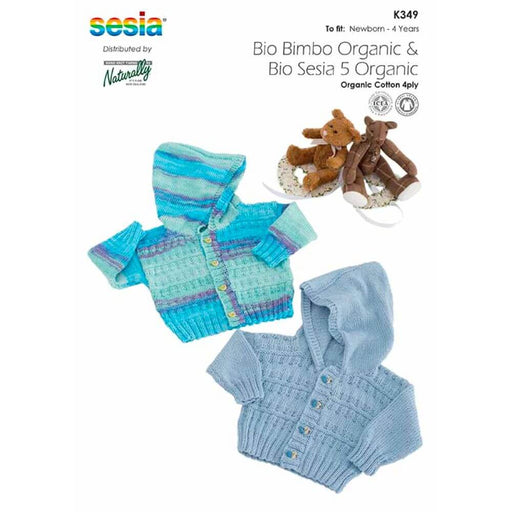 Hooded Jacket Knitting Pattern (K349)-Needlecraft Patterns-Wentworth Distributors-Printed-Wild & Woolly Yarns