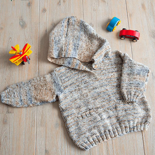 Hooded Sweater Knitting Pattern (K418)-Needlecraft Patterns-Wentworth Distributors-Printed-Wild & Woolly Yarns