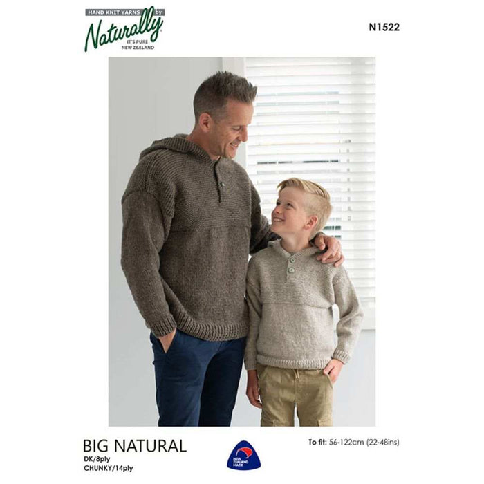 Hooded Sweater Knitting Pattern (N1522)-Needlecraft Patterns-Wentworth Distributors-Printed Pattern – Posted-Wild & Woolly Yarns