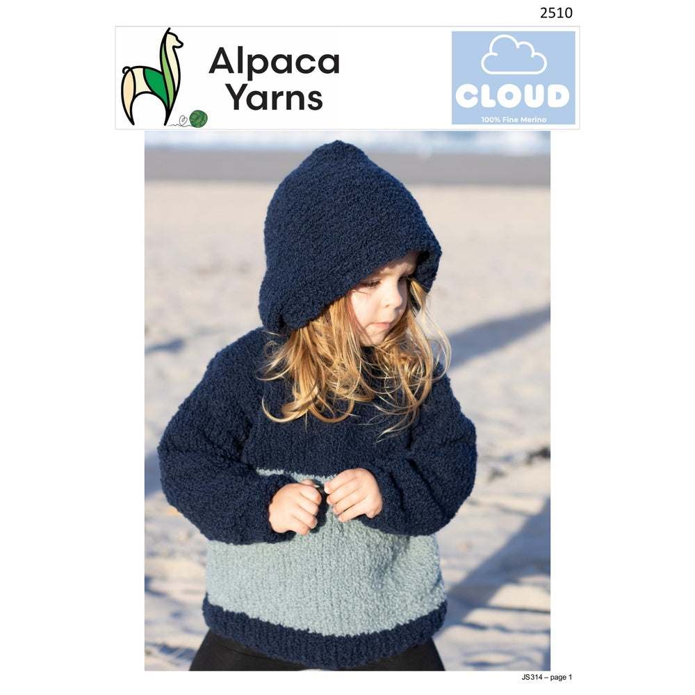 Hoodie Sweater Knitting Pattern (AP2510)-Needlecraft Patterns-Alpaca Yarns-Printed Pattern – Posted-Wild & Woolly Yarns